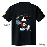 【ユニセックス】ミッキーマウス テニス ドライTシャツ ブラック