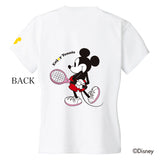 【レディース】ミッキーマウス テニス ドライTシャツ ホワイト