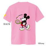 【ジュニア】ミッキーマウス テニス ドライTシャツ ライトピンク