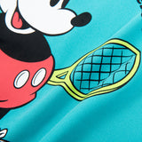 【ジュニア】ミッキーマウス テニス ドライTシャツ アクアブルー