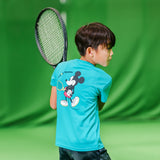 【30％OFF】【ジュニア】ミッキーマウス テニス ドライTシャツ アクアブルー