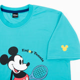 【ユニセックス】ミッキーマウス テニス ドライTシャツ アクアブルー