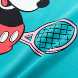【レディース】ミッキーマウス テニス ドライTシャツ アクアブルー