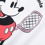 【レディース】ミッキーマウス テニス ドライTシャツ ホワイト