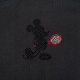 【30％OFF】【レディース】ミッキーマウス ラインストーン・テニス ドライTシャツ ブラック